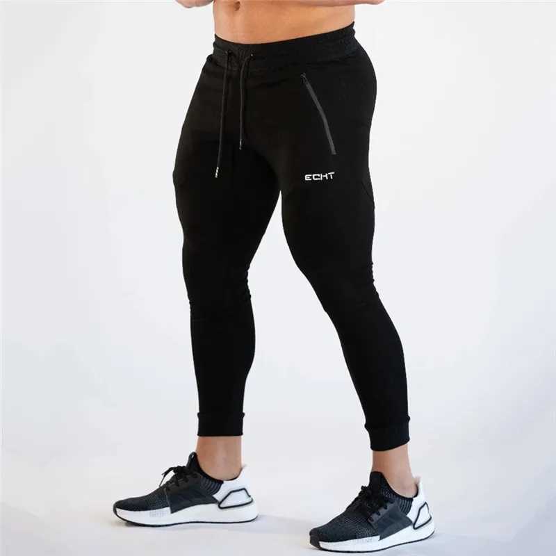 Gym Skinny Jogger Pants Men Running Sweatpants Fitness Bodybuilding Sports Pants Zip pocket Male Cotton Jogging Trousers Men W250318