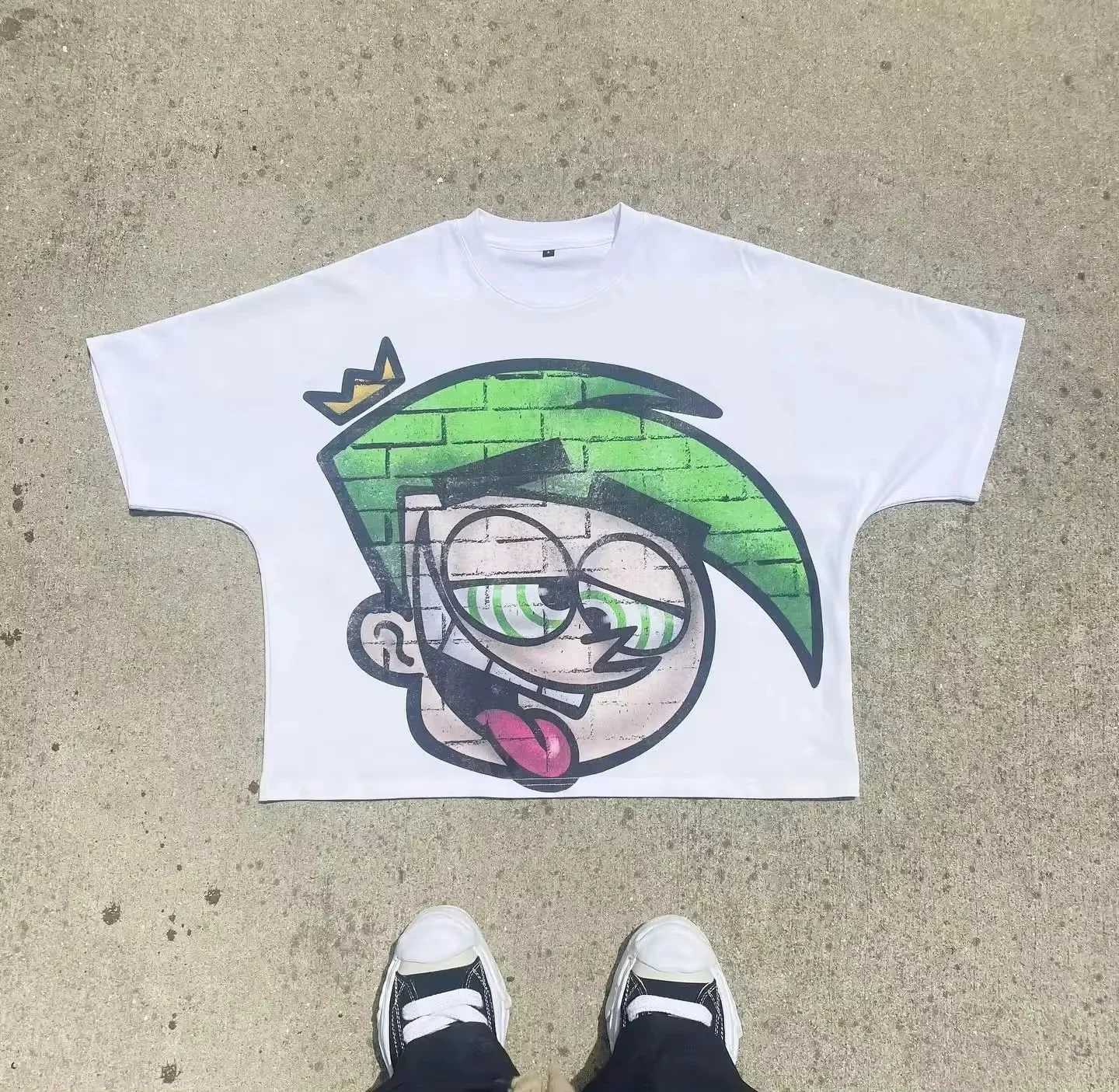 Streetwear mens and womens clothing Harajuku cartoon childrens graphic printing T-shirt casual cotton summer short sleeved new Y2K topXJ250318