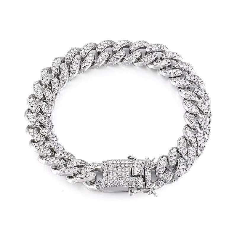 Hip hop accessory 13mm full diamond fashion Cuban chain bracelet
