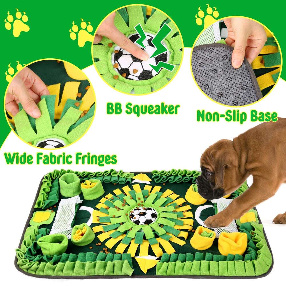 DHpet Sniffing Mat Cat Food Hiding Mat Pet Training Mat Sniffing Self-decompression Dog Football Field Educational Toy