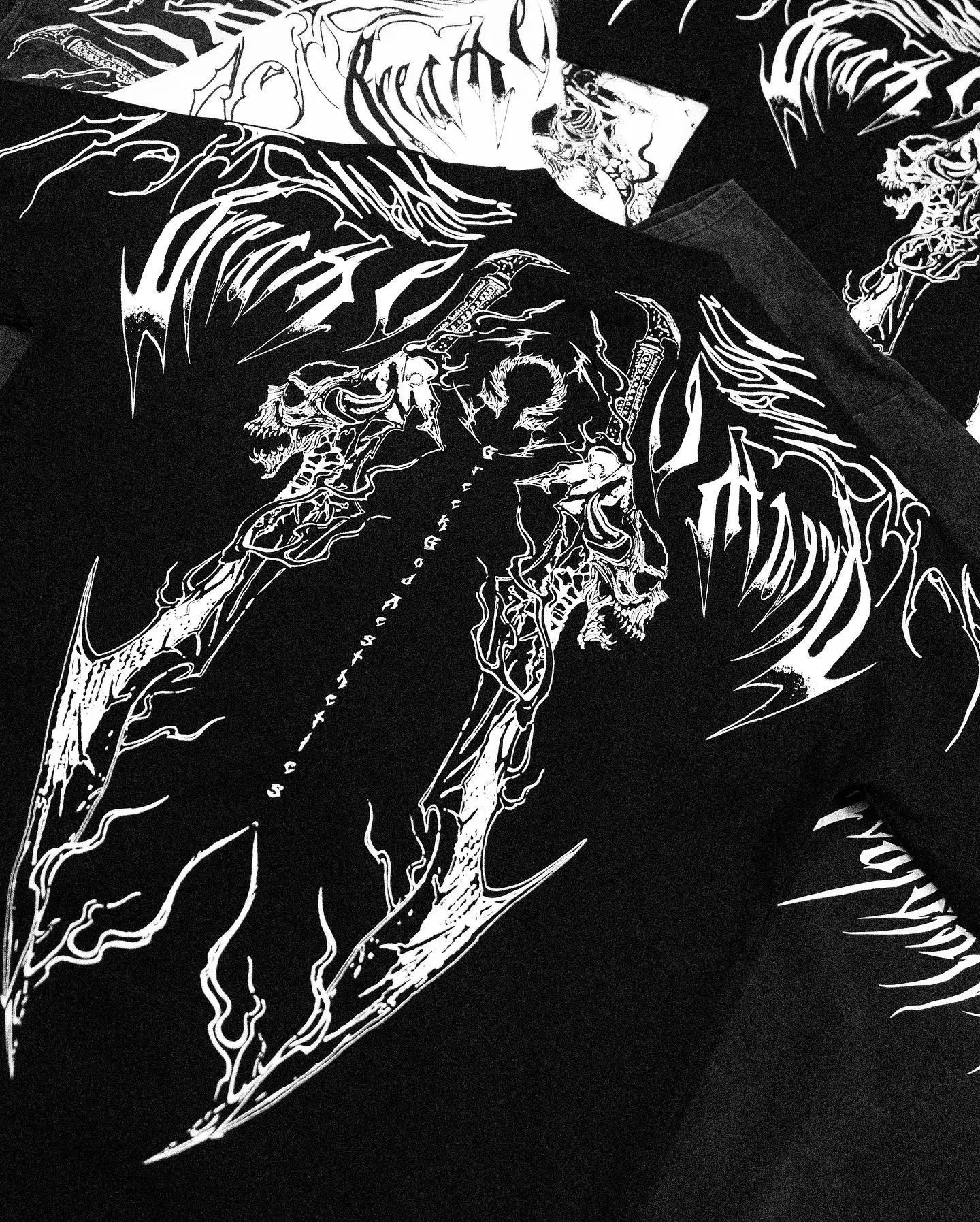 Y2K Trendy Skull Pattern T Shirt Harajuku Street Retro Short Sleeved Gothic Oversized Dark Style Fashion Top Clothing 250318