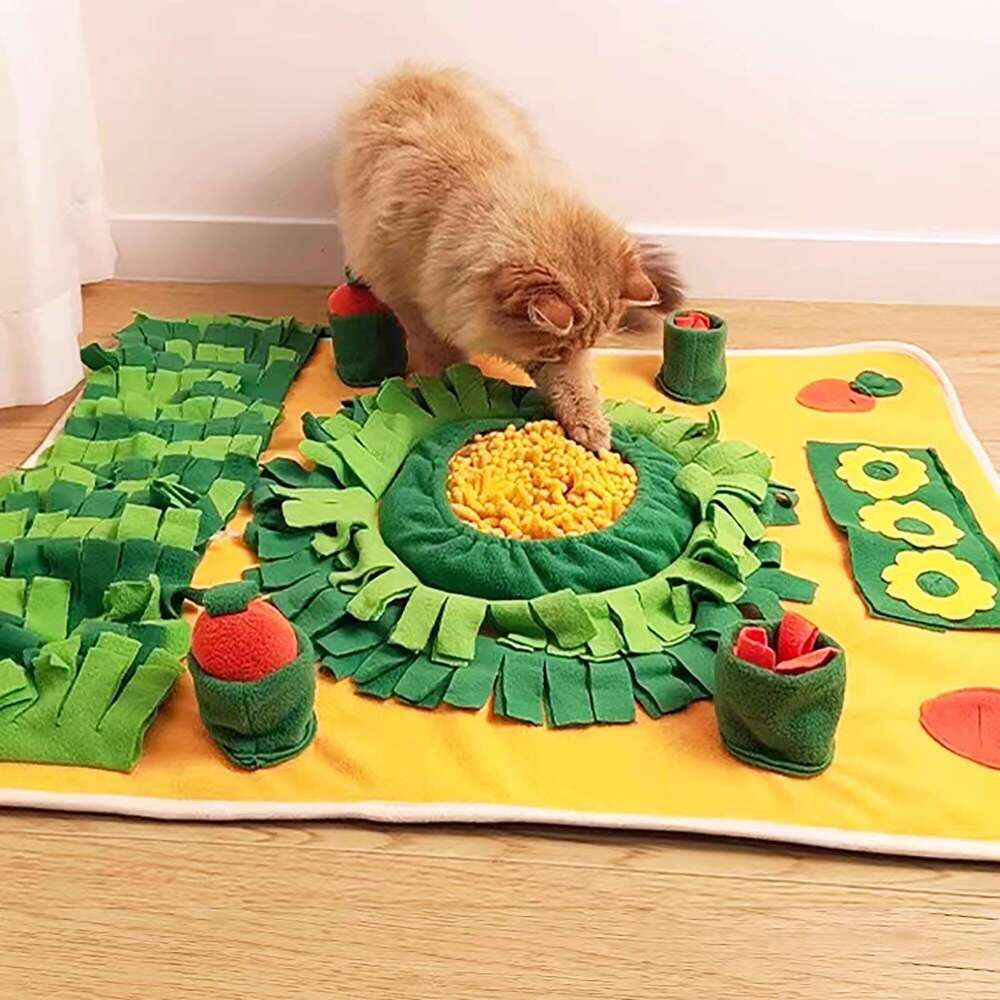 DHpet Dog Sniffing Toy Carrot Sound Fun Food Storage Puzzle Slow Food Sniffing Pad