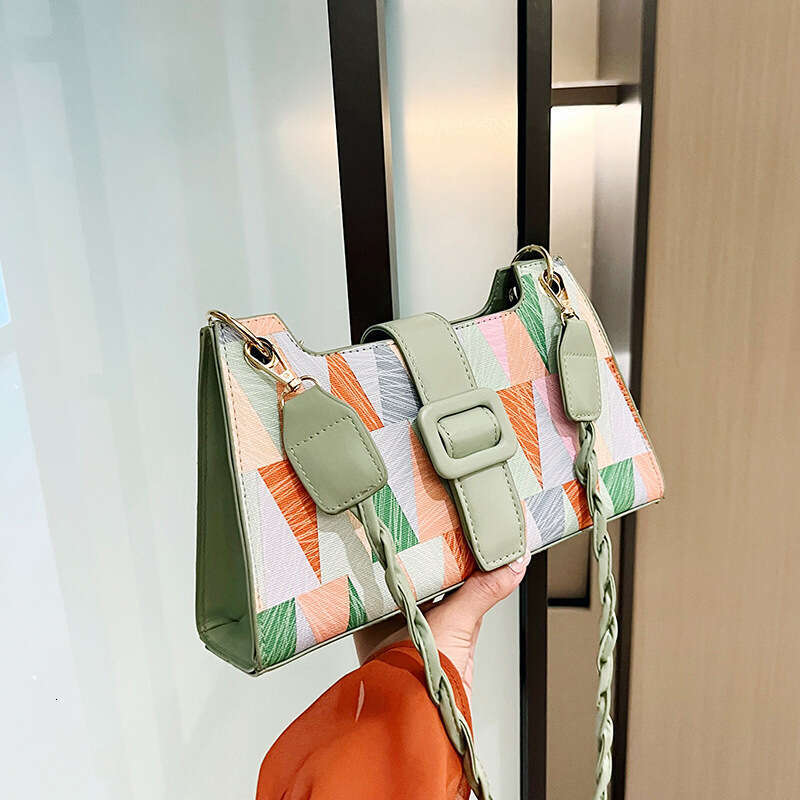 Subtle Design Geometric Splicing Underarm Small for Women Autumn 2025 New Texture Single Cross Shoulder Bag