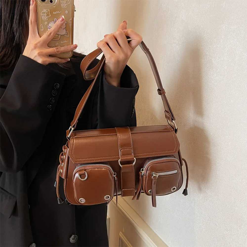 Y2K Korean Wenyuan Su Retro Gothic Black Handbag Ahetic Elegant Punk Wallet Handbag Shooter Trend Handbag ll Y250318