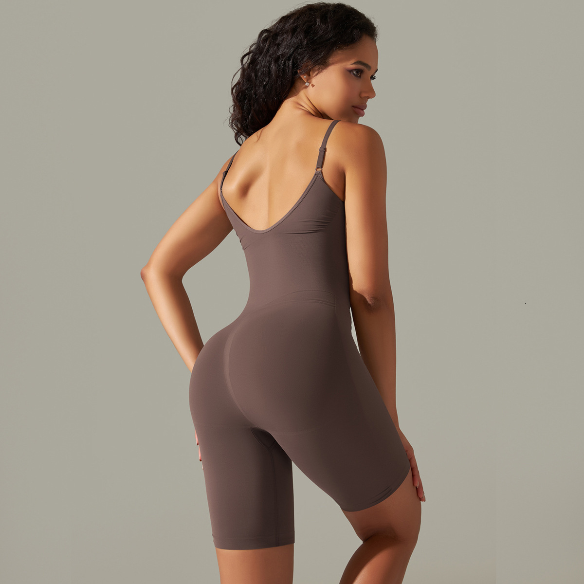 tracksuit Seamless knitted solid color tight fitting high elastic jumpsuit, shorts, sports running fitness suit for women leggings yoga