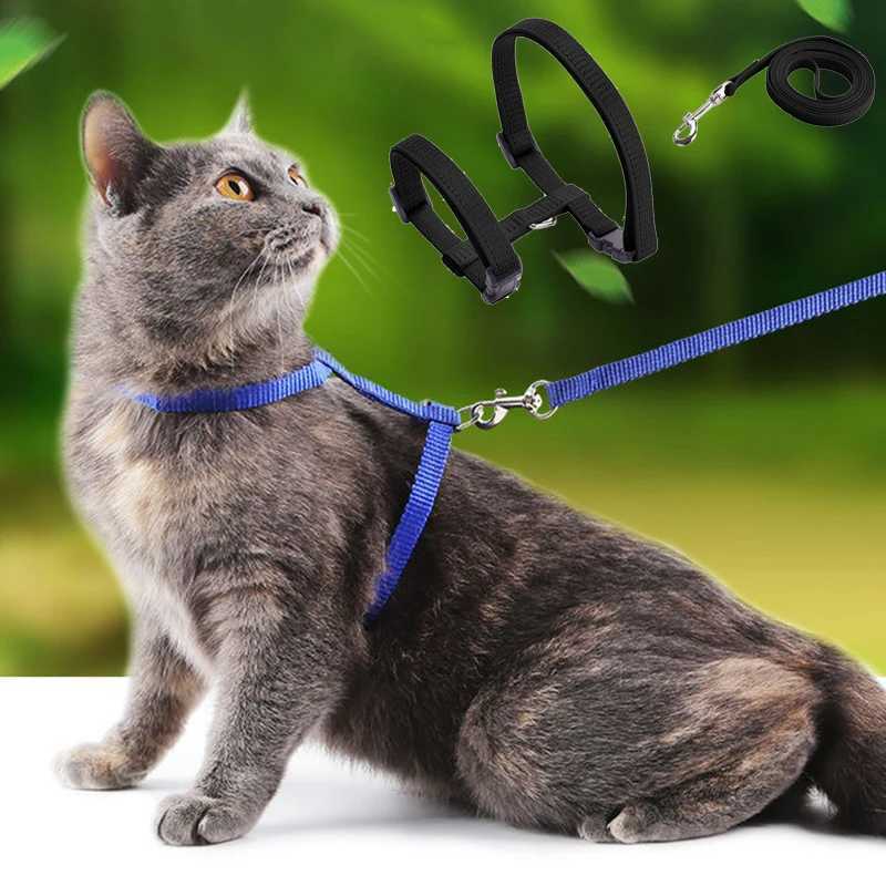 Cheap Sphinx cat harness and belt set for convenient pet harnesses suitable for cats Gotas Katten mascot accessories outdoor Kedi cat leadT250318