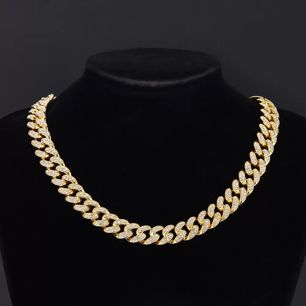 By testing hip Hop 5A+ CZ Gems Bling Ice out 10mm Cuban chain male rapper jewelry