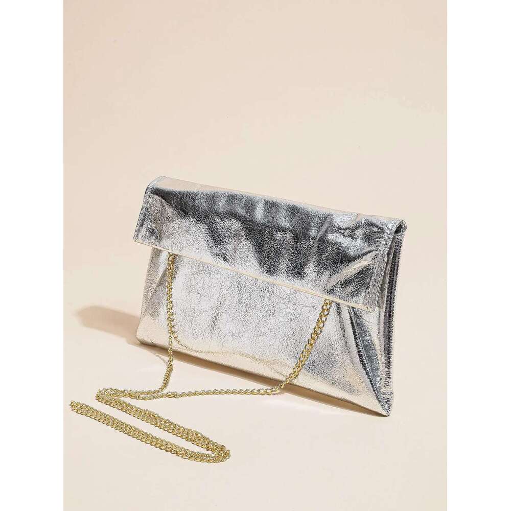 Evening Women's Sparkle Bags Envelope Clutches Shoulder Chain Handbag Bridal Wedding Purse Roll Top Clutch Bag