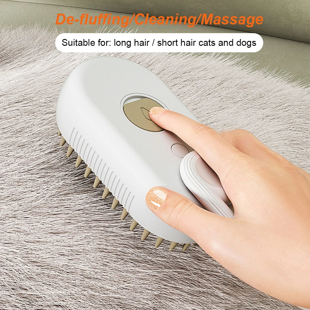 Cat Steam Brush Steamy Dog 3 in 1 Electric Spray Hair Brushes USB Rechargeable Grooming Massage Comb for Pet Hairs 250318