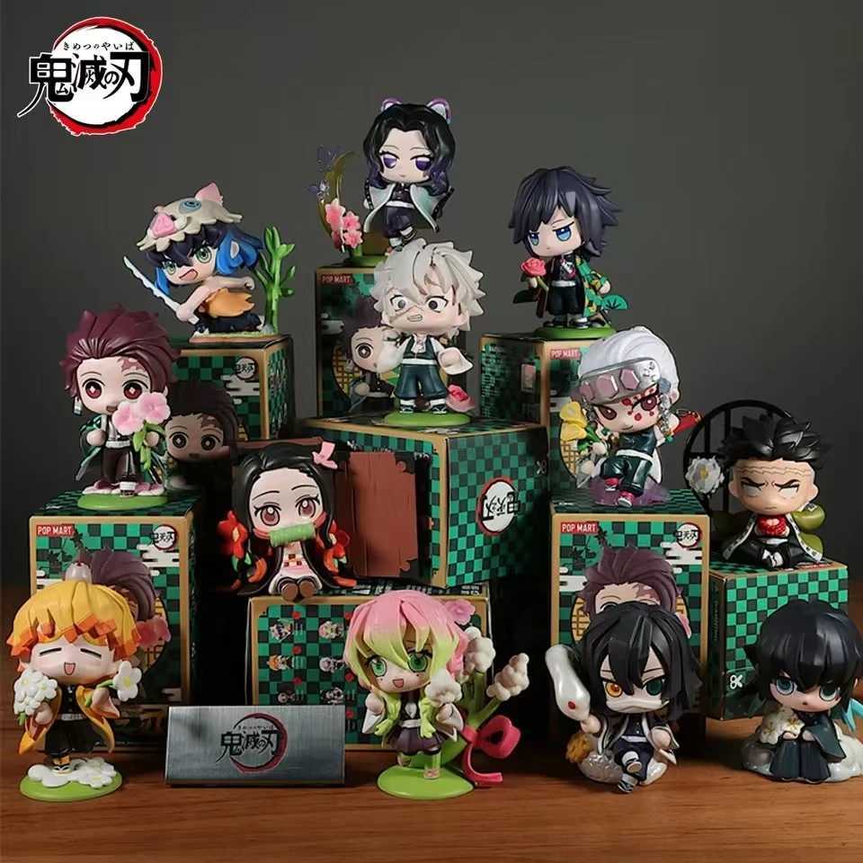 Demon Slayer Blind Box Agatsuma Zenitsu Figure Kamado Nezuko Suprise Box Kyoujurou Model Collection Desk Ornament Toy Kid GiftT250318