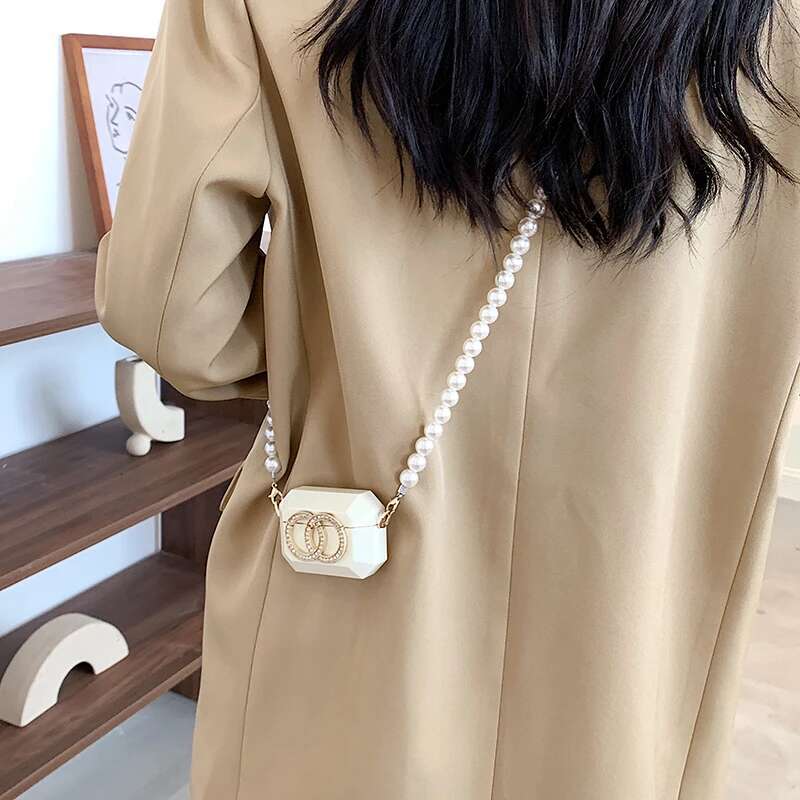 Summer Mini For Women 2021 New Designer Crossbody Bags Pearl Chain Fashion Coin Purses Party Small Satchel Female