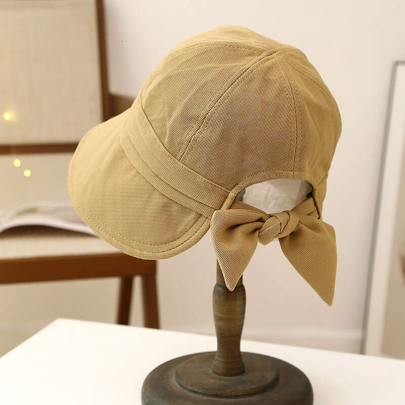 New Spring and Autumn Butterfly Knot Minority Fisherman's Hat for Women, Small Face, Elegant Sunshade, Korean Edition Casual Sunscreen Hat, Fashi