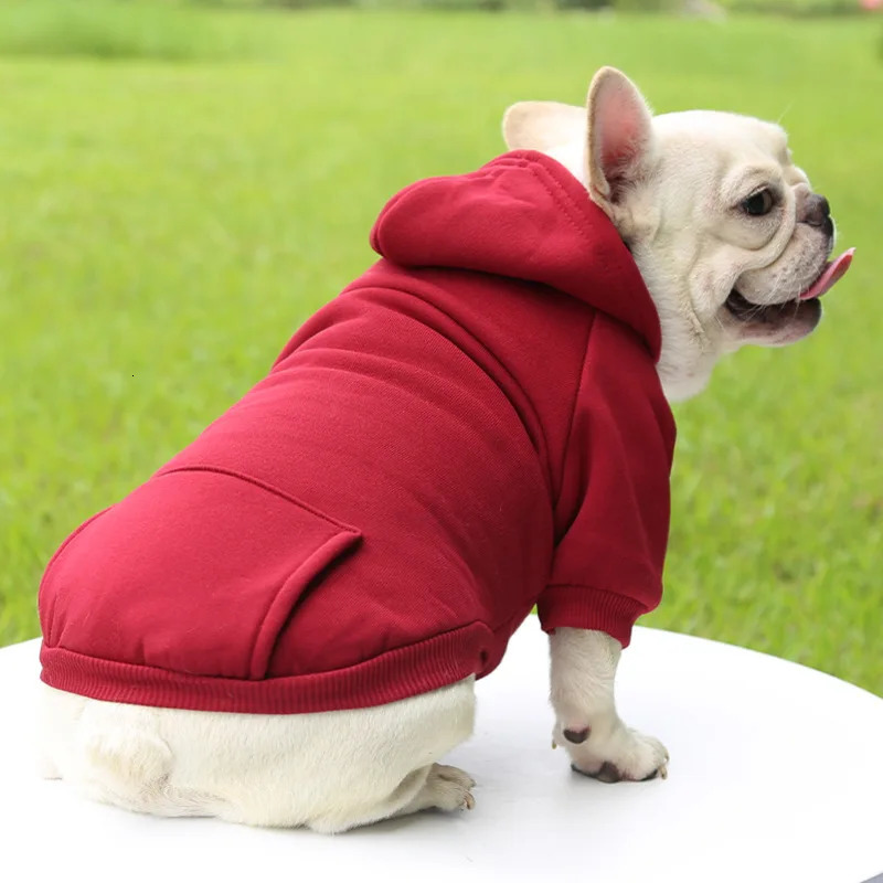 Double pet dog hoodie winter sweater warm and cold weather sportswear suitable for small mediumsized dogs cats XS2XL supplies 250318