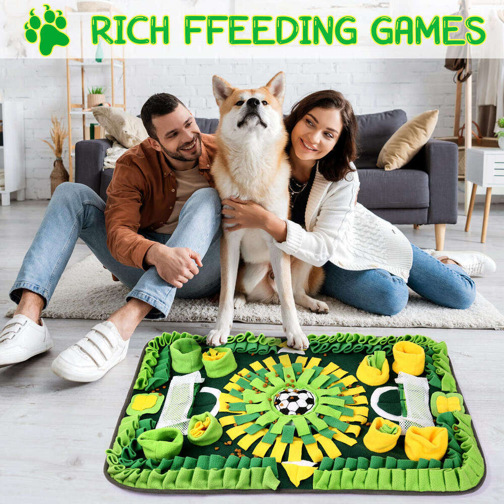 DHpet Sniffing Mat Cat Food Hiding Mat Pet Training Mat Sniffing Self-decompression Dog Football Field Educational Toy