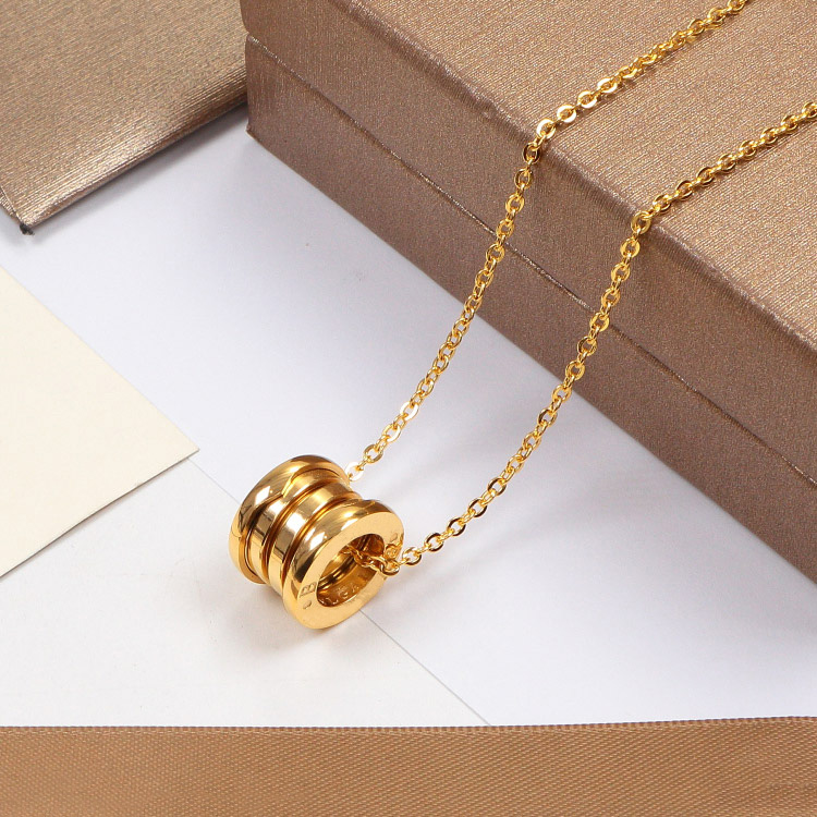 3 Colors Luxury Designer Necklace Classic B Letter Spring Pendant Necklaces Stainless Steel Necklace Women Lady