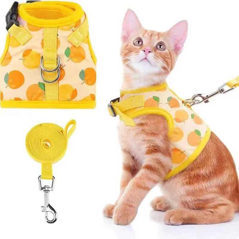 Breathable cat harness collar escape pet harness and belt set for cats dogs puppies corsets without ragdollT250318