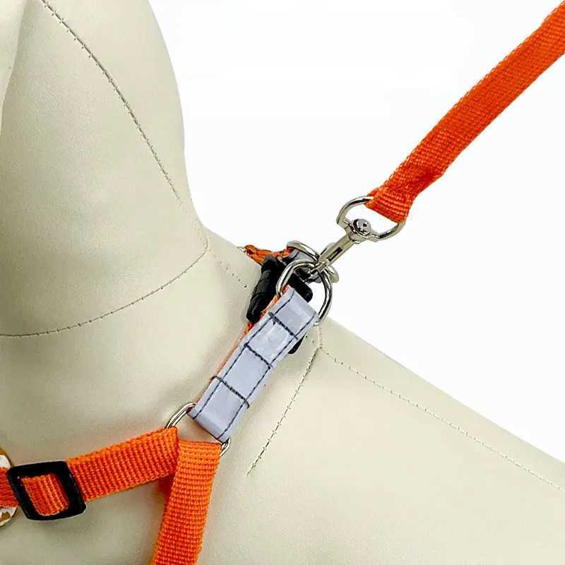 Pet dog harness nylon non pull reflective dog chest strap breathable adjustable pet collar suitable for small dogs and catsT250318