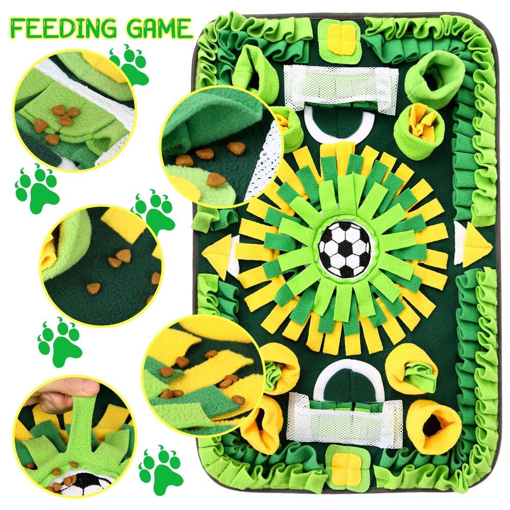 DHpet Sniffing Mat Cat Food Hiding Mat Pet Training Mat Sniffing Self-decompression Dog Football Field Educational Toy