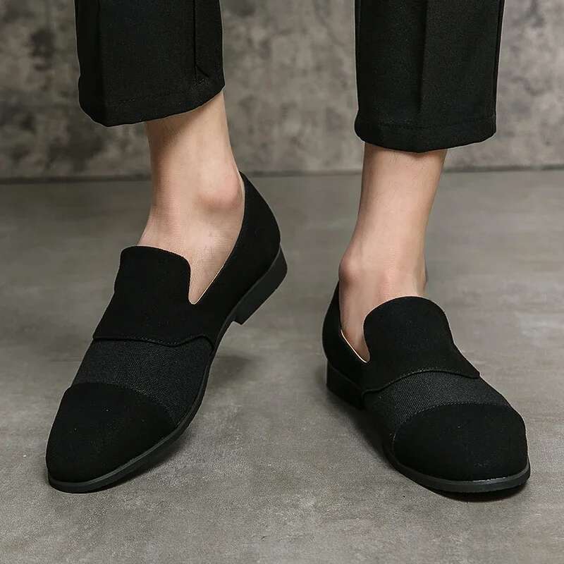 Simple and Lightweight Loafers High Quality Men Casual Flat Light Fashion Trend Moccasins Slip on Nubuck Leather Driving Shoes