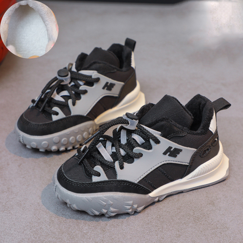 Children Sneakers Kids Girl Sports Shoes Baby Boy Fashion Winter Warm Shoes Toddler Girls Casual Running shoes Student Campus Sneakers Size US5.5C-US4