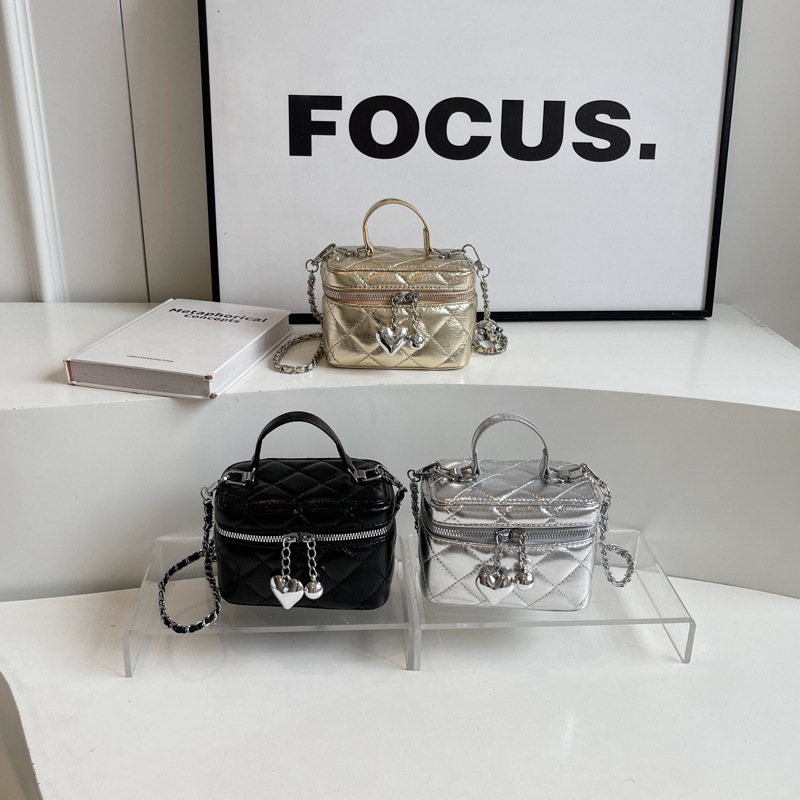 Fashion Diamond Checkered Embroidery Thread Temperament Mini Small Square Bag Handbag 2025 New Original Designer Women s Handbag Casual Chain Wallet S