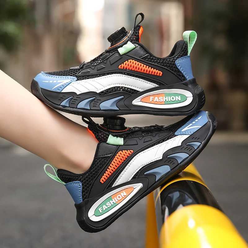 New childrens sports shoes boys sports shoes fashionable leather childrens breathable mesh comfortable shoes casual walking and outdoor running shoes 