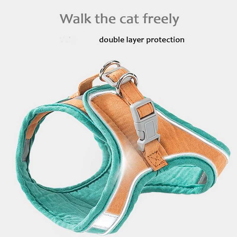 Cat Strap Set Breathable Cat Strap with Reflective Strip Mini Dog Strap Pet Chest StrapT250318