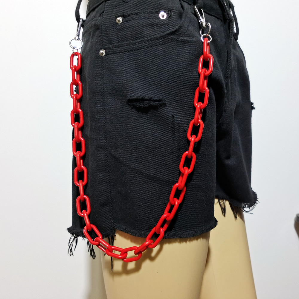 Stage Wear Dance Accessories Acrylic colored fluorescent chain waist chain