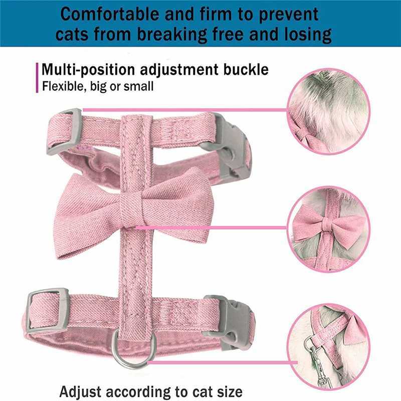 Leak proof cat harness and belt set adjustable dog harness vest dog harness dog harness dog harnessT250318