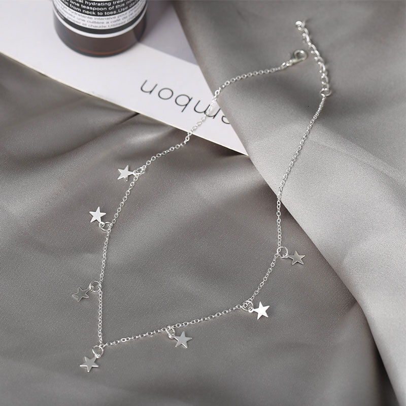 Five-pointed Star Pendant Necklace Women Fashion Simple Star Choker Collarbone Chain Jewelry