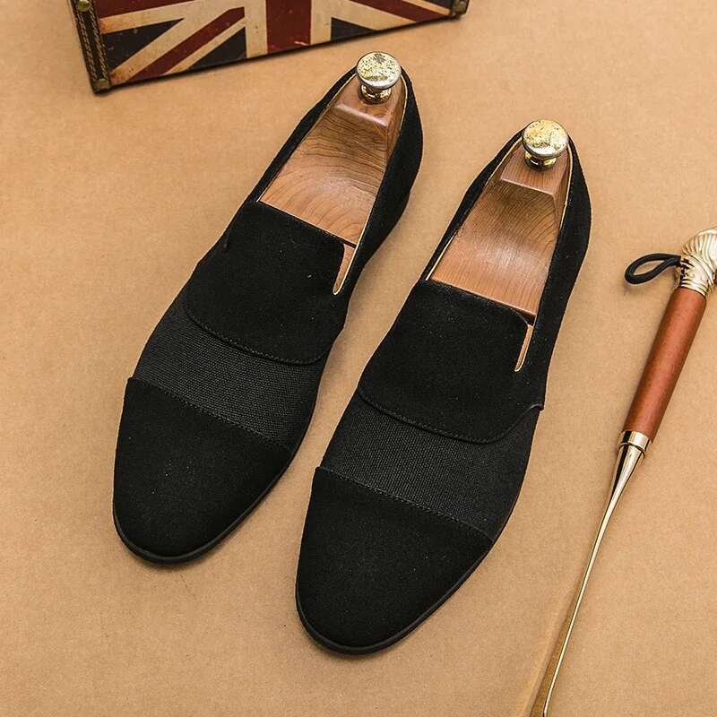 Simple and Lightweight Loafers High Quality Men Casual Flat Light Fashion Trend Moccasins Slip on Nubuck Leather Driving Shoes