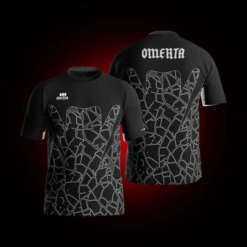 Omerta - Men's 3D printed boxing jerseys, breathable jerseys, outdoor sportswear, round neck, short sleeves, children's T-shirts, sportswear