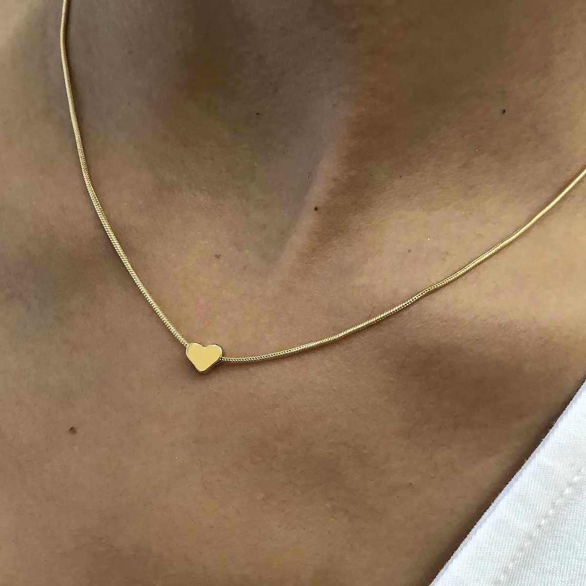 Cute little love letter necklace womens fashion necklace gold zinc alloy party necklace wedding necklace jewelry gift W250318