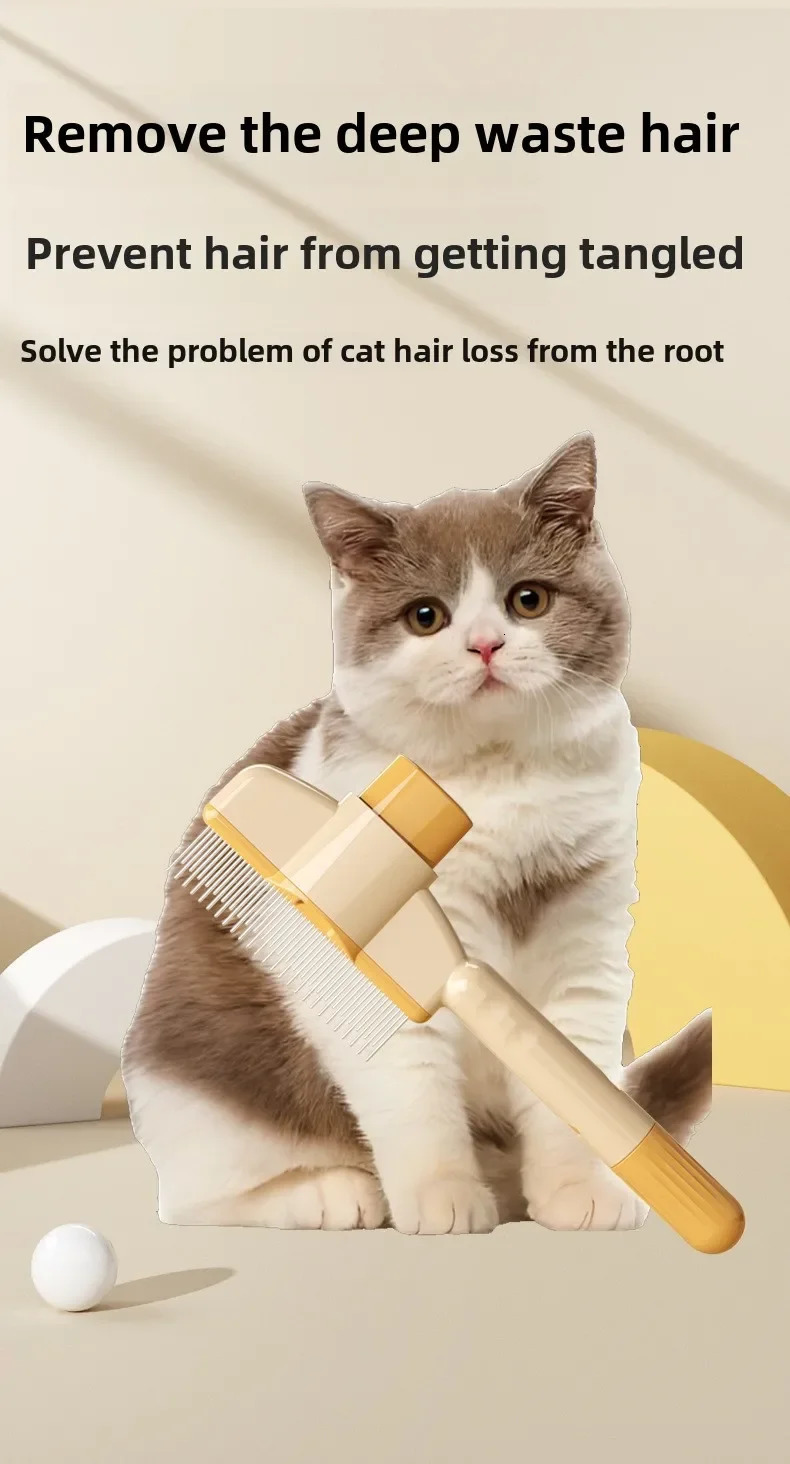 Cat comb knot removal floating hair artwork long pet selfcleaning dog beauty products flea 250318