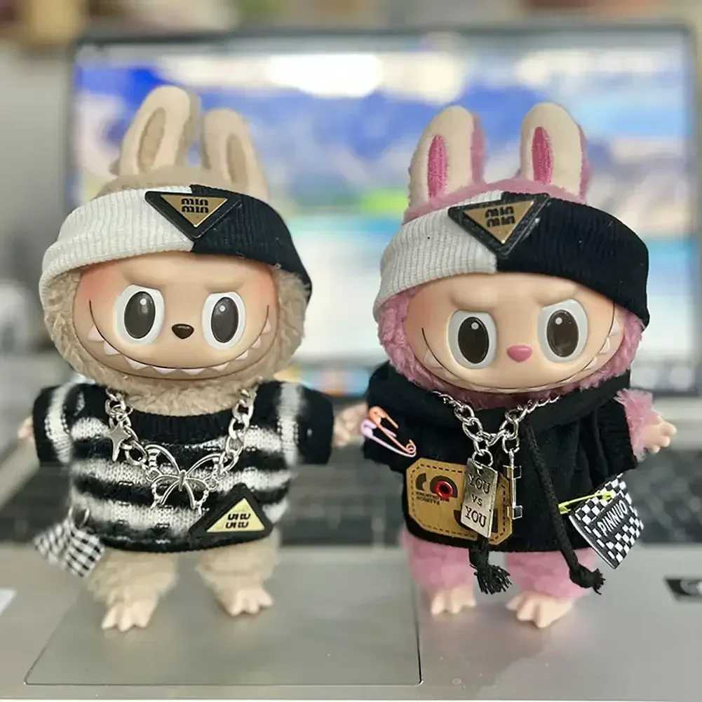 Fashion clothing Labubu doll clothing hooded doll clothing color matching hooded doll accessories cute decorative small clothesT250318