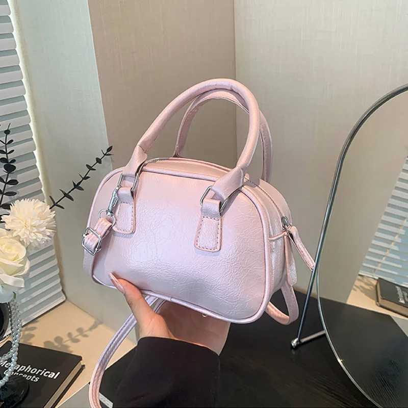 Texture PU Leather Small Top-handle Bags Solid Color Handbags Designer Casual Crossbody Shoder Bag For Daily Used Y250318