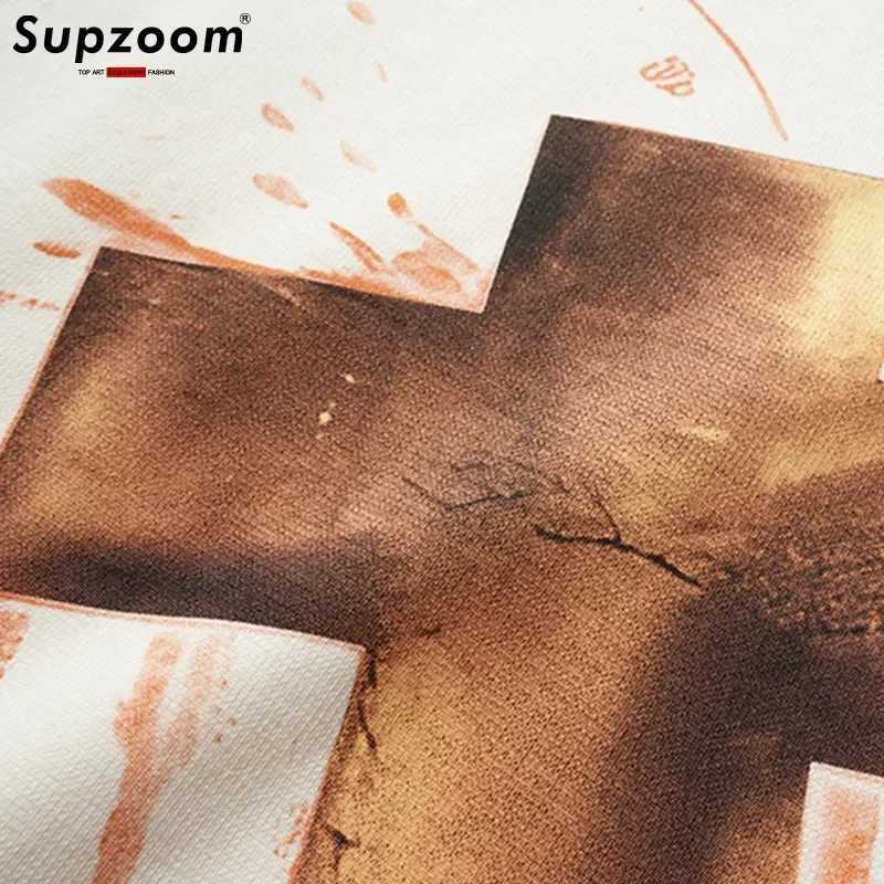 Supzoom New Arrives Summer High Street Splash Ink Printed Neutral O-Neck Casual Cotton Loose Mens T-shirtT250318