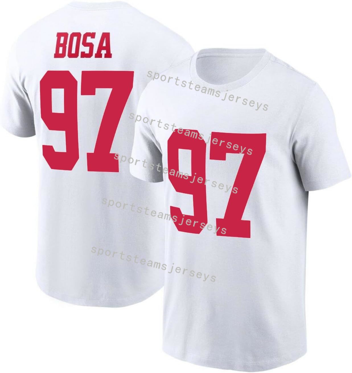 Nick Bosa 97 San Francisco Football Cotton Shirt Jersey