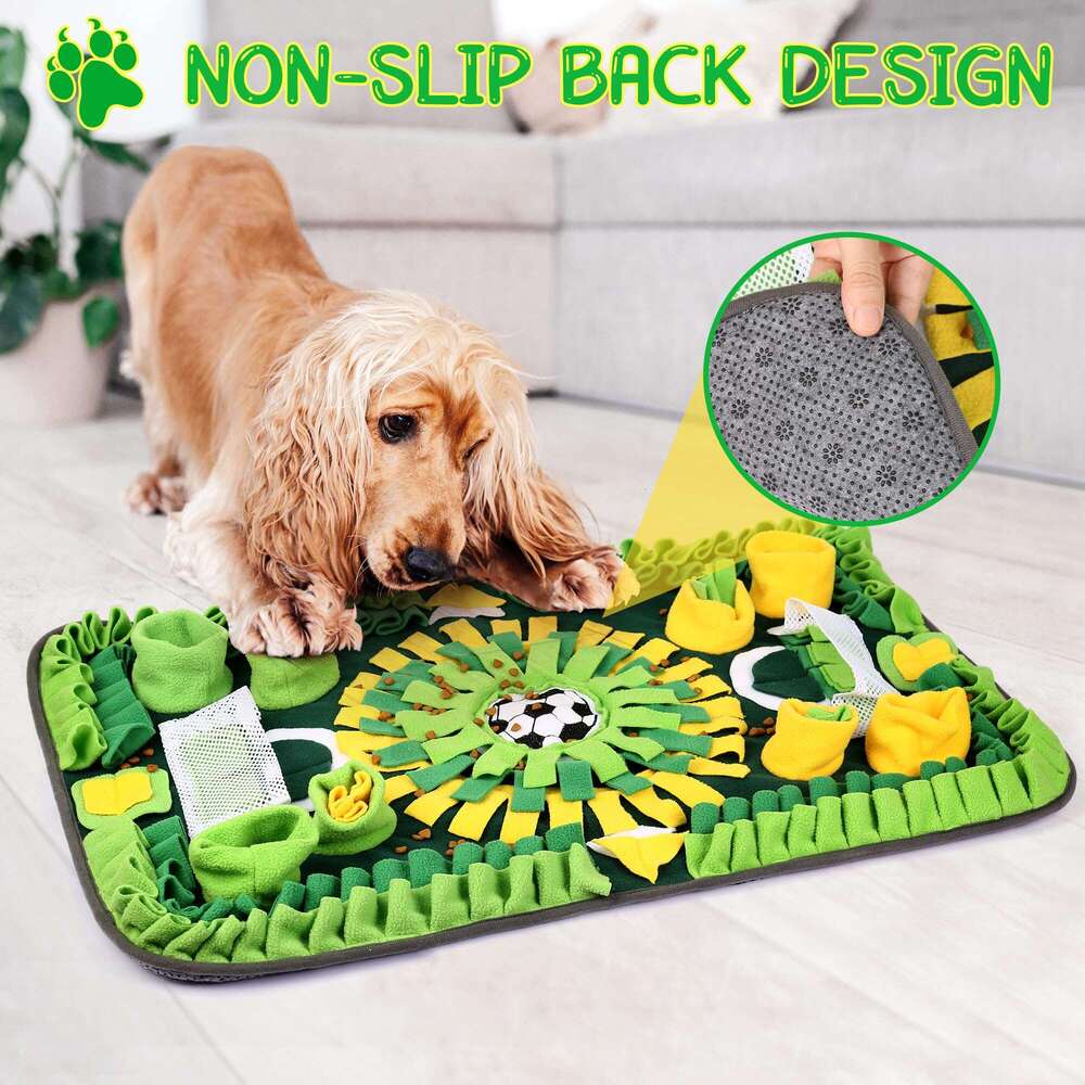 DHpet Sniffing Mat Cat Food Hiding Mat Pet Training Mat Sniffing Self-decompression Dog Football Field Educational Toy