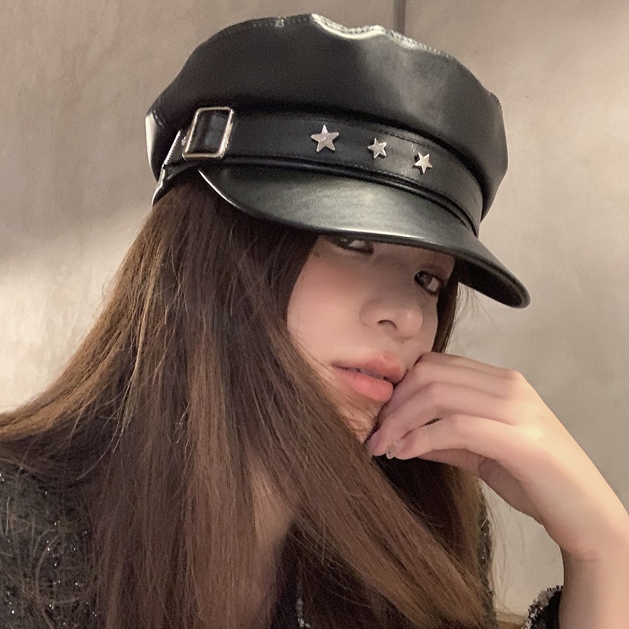 Star Element Navy Duck Tongue Hat British Retro Fashion Beret 2025
