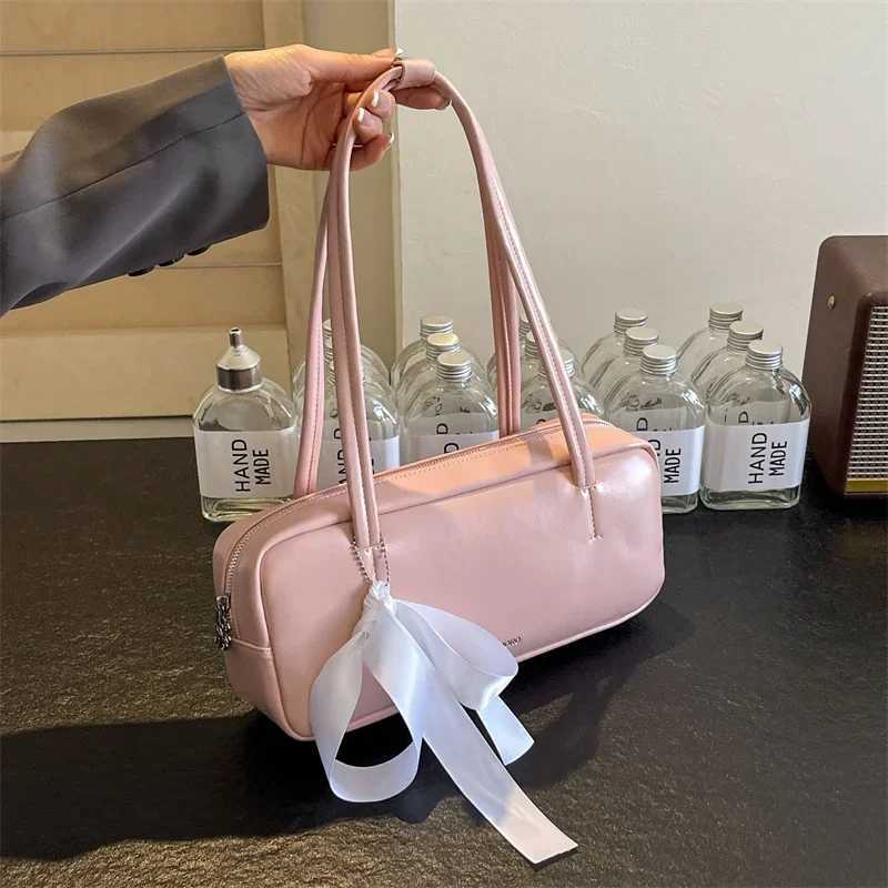 Fi Zipper Pu Interior Cpartment Shoder Bags Hot S Bags for Wen Soft Solid Wens Handbags Large Capacity Y250318