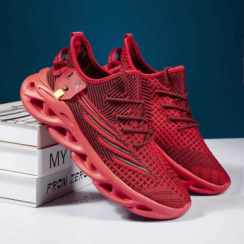 Black Running Jogging Shoes Casual Sneakers White Outdoor Breathable Mesh Shoes Men Light Shock-absorbing Sports Shoes Y250318