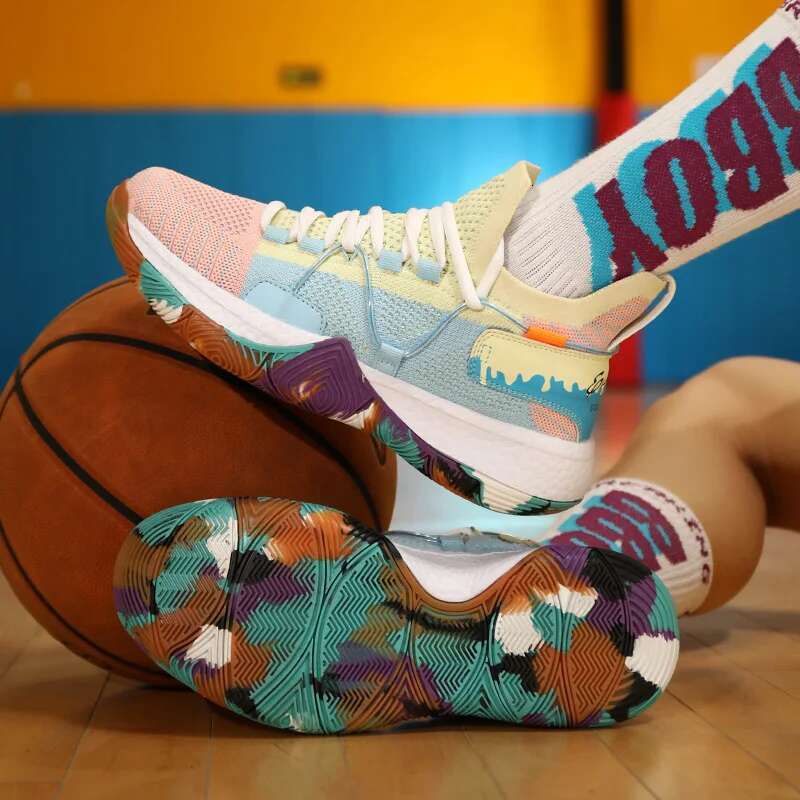 High Quality Basketball Men Sneakers Light Anti-skid Shock Absorption Basket Women Multicolor Sports Shoes Trainer