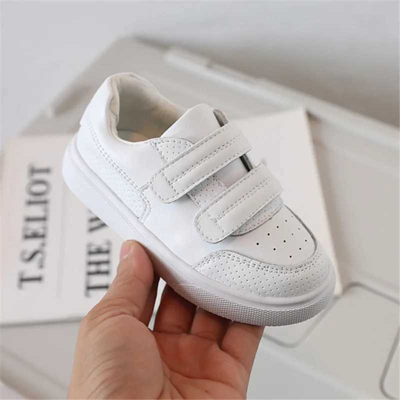 Genuine leather childrens shoes unisex white childrens sports shoes breathable soft sole outdoor tennis fashion childrens boys and girls shoes W250318
