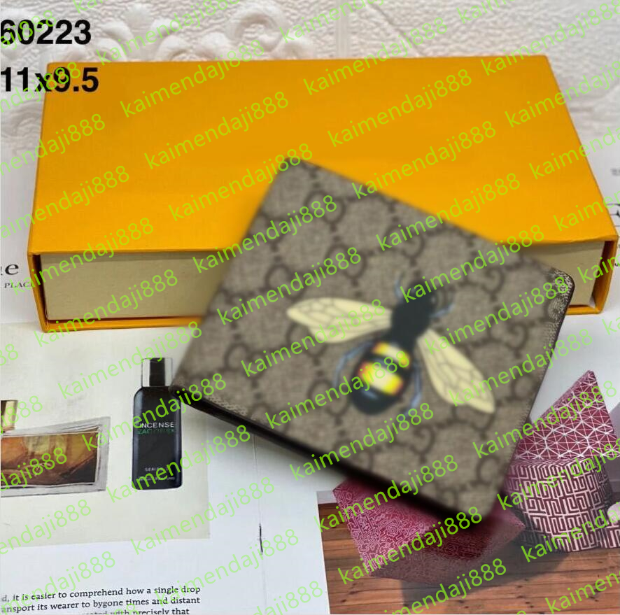 High Quality Men Animal Short Wallet Leather Black Snake Tiger Bee Man Wallets Women Purse Card Holders Woman Purses With Box