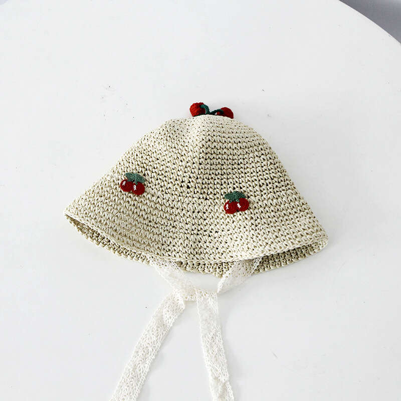 Children's 2024 New Summer Beach Sunshade and Sunscreen Sun Straw Weaving Holiday Cool Hat Big brim