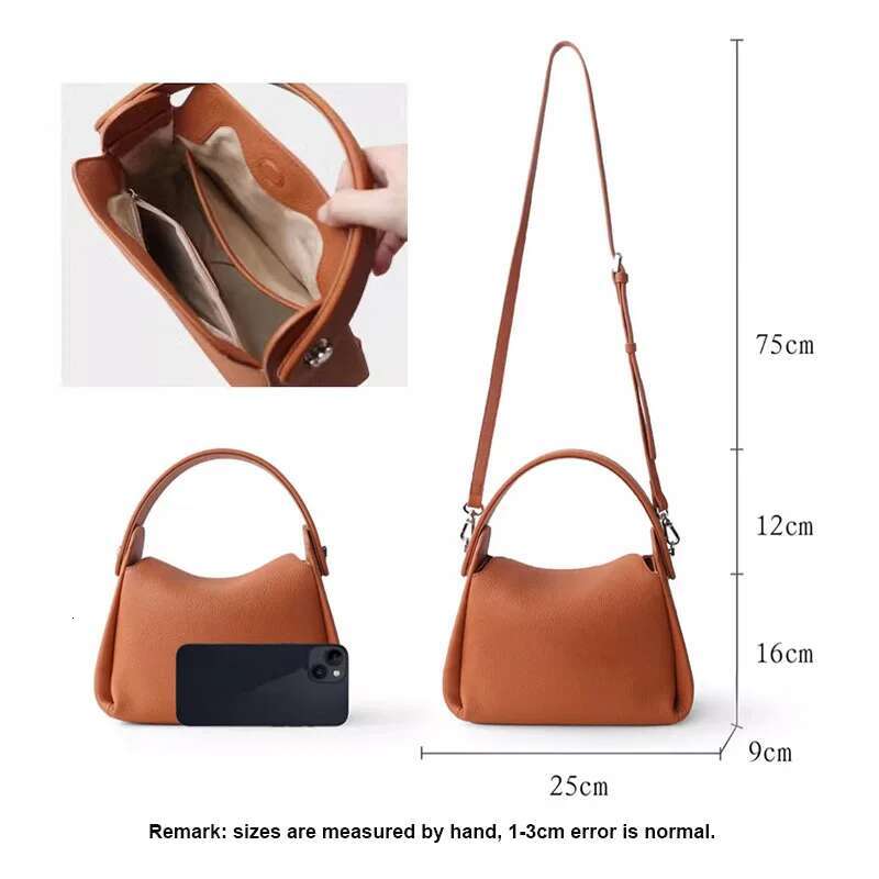 Wholesale 2024 Cute Women Genuine Leather Fashion Box Handbag Female Niche Cross-Body Shoulder Bag Lady High-End Messenger