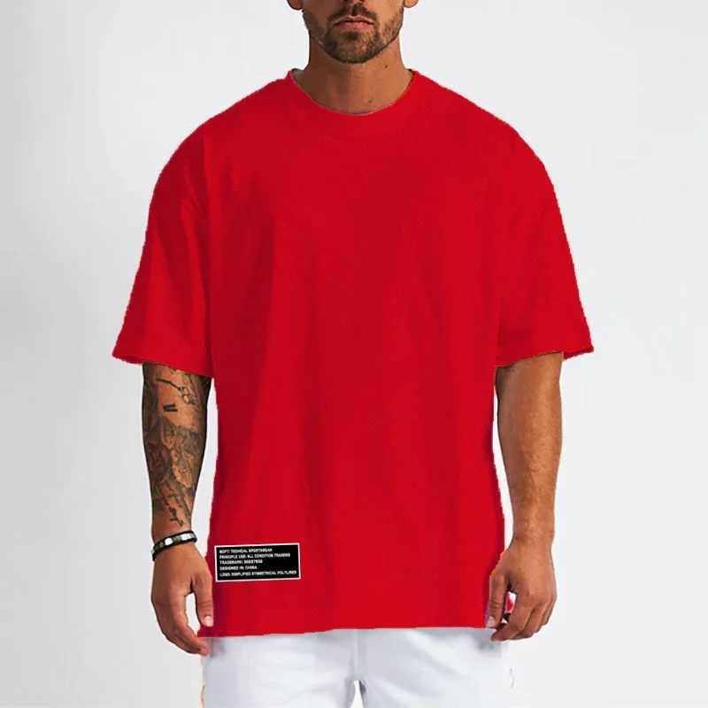 Gym Clothing Mens Fitness Oversized Loose T-Shirts Outdoor Hip Hop Streetwear Mesh Quick Dry Short Sleeved Bodybuilding ShirtsT250318