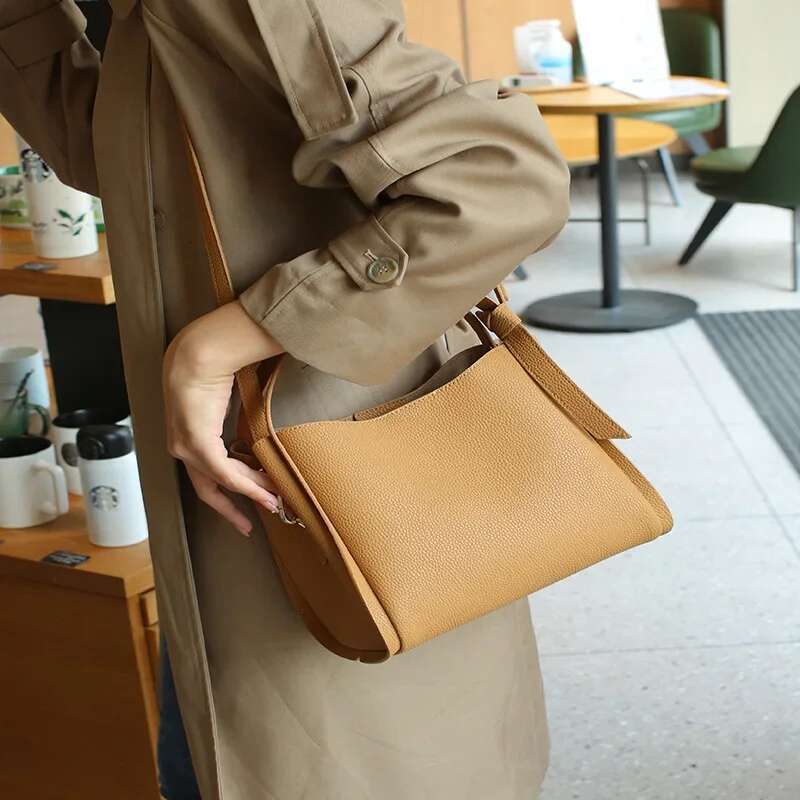 2024 Newest High Quality Bucket Genuine Leather Shoulder Handbag Women Bags Designer Ladies Soft Messenger Bag