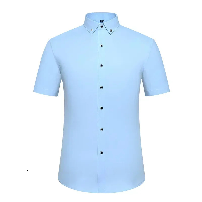 Mens Slim-fit White Shirt High-quality Short-sleeved Clothing High-end Long-sleeved Casual Suit Wedding Dress Shirt 250318
